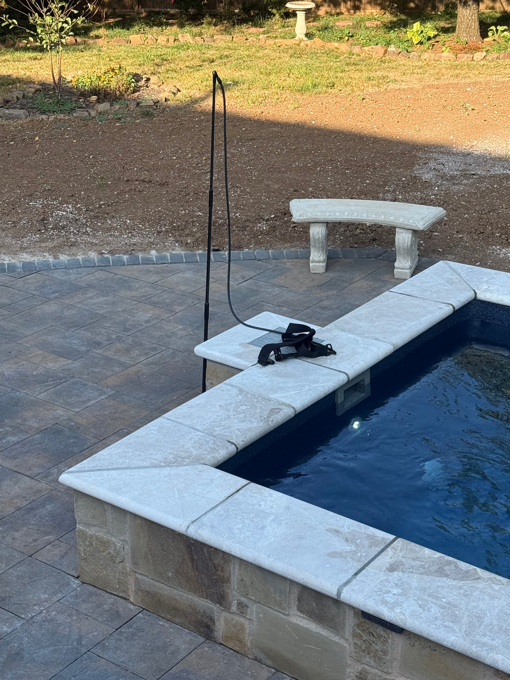 Scott's Swim Tether setup — Pool